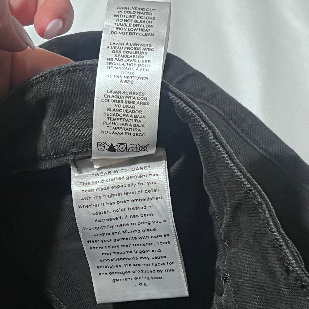 NWT Good American Good Ease Relaxed Jeans Size 28 Plus Black High Rise Wide Leg - Picture 10 of 13